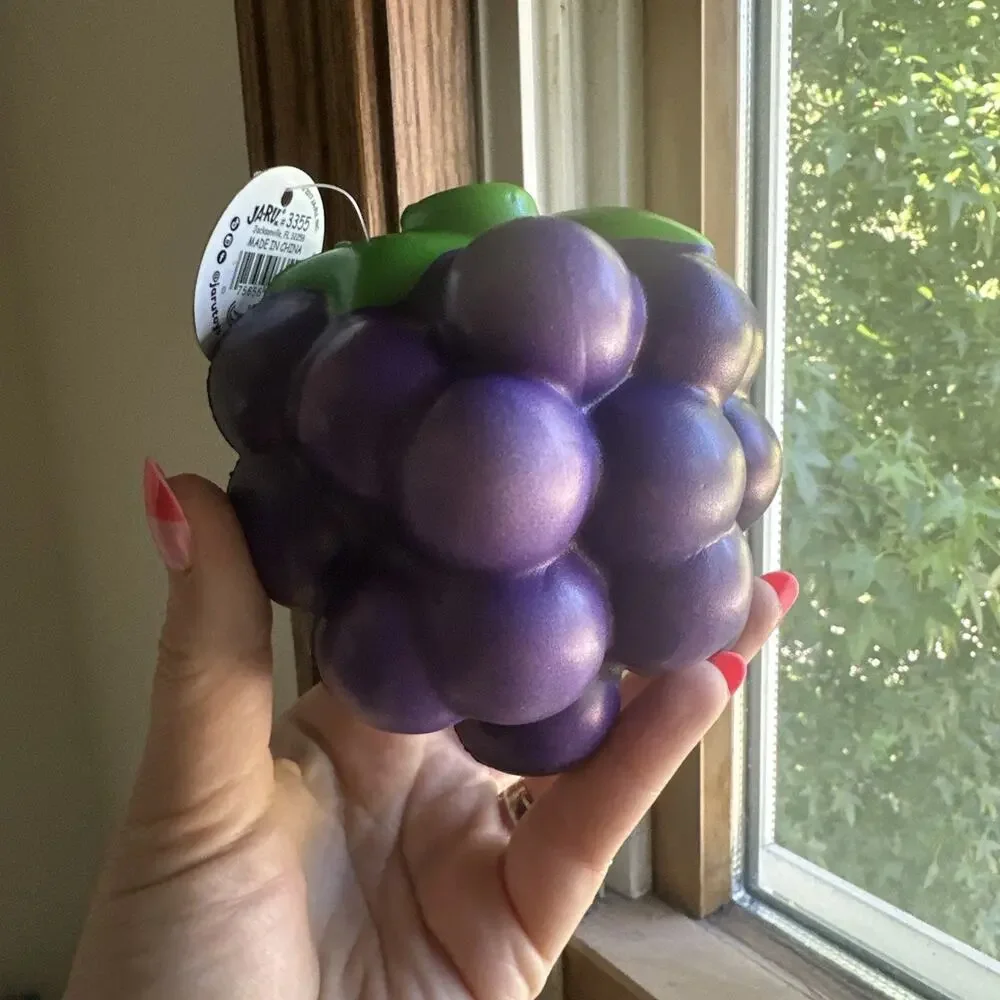 Ja-Ru Squeesh Yum 5 Inch Fruity Bunch Foam Squishy Toy Grapes BNWT